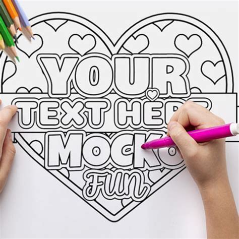 💖 Free Valentine Coloring Page 💝 Mockofun