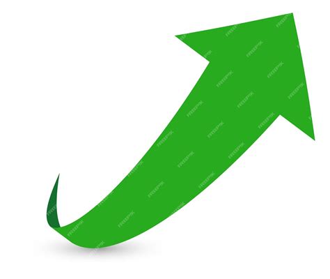 Flecha Verde Símbolo De Crecimiento Movimiento Ascendente Rápido Vector Premium