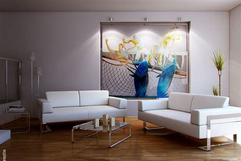 Modern White Sofa Living Room And Wood Floor Interior Design Ideas