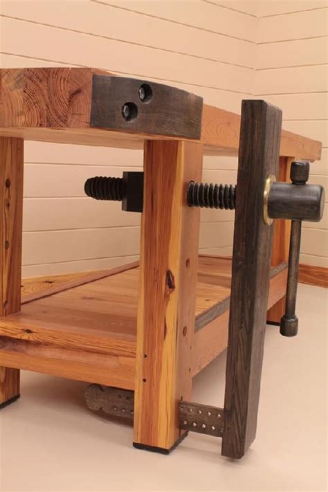2011 Workbench Of The Month - Wood Vise Screw and Wooden Vise for Leg