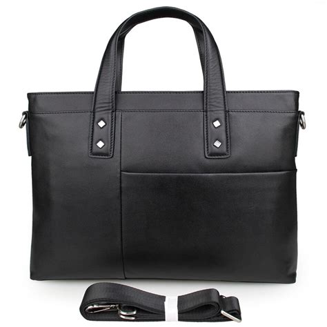 JMD Simple Genuine Leather Briefcases 15 Laptop Handbags Men S