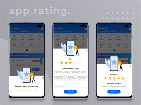 App Rating Popup Screens Policybazaar By Rahul Chauhan