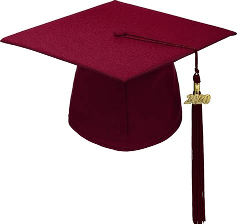 Annhiengrad Unisex Adult Matte Graduation Cap With Tassel 2019maroon