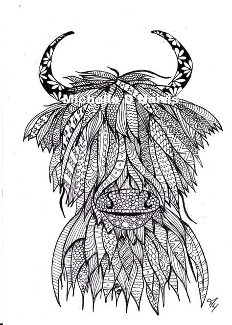 Highland Cow Coloring Page Javierroppace