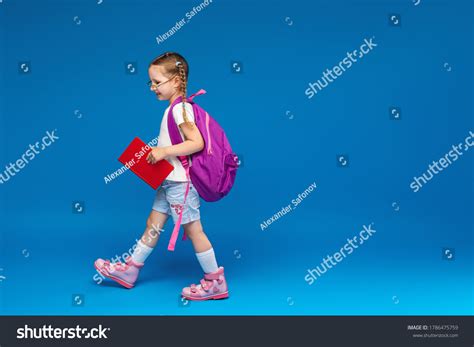 Happy Smiling Little Girl Goes School Stock Photo 1786475759 Shutterstock