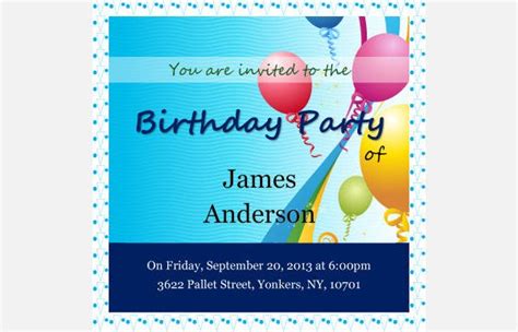 14 Birthday Invitation Email Templates Psd Eps Ai Word