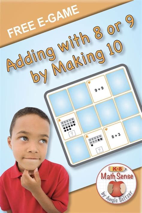 Adding With 8 Or 9 By Making 10 Card Games Math Games For Kids Free