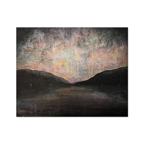 A Brooding Loch Lomond Scottish Landscape Painting Artist Proof