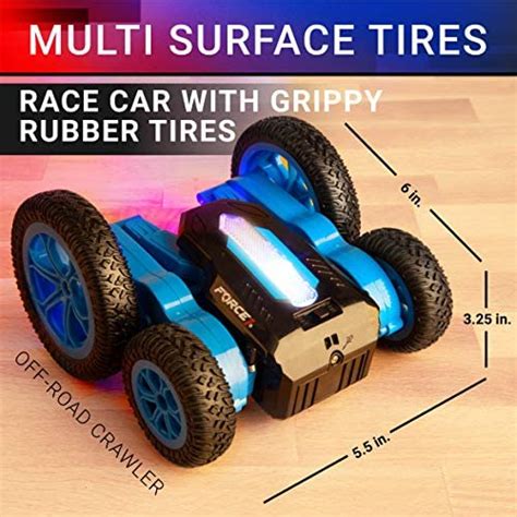 Force1 Tornado Led Remote Control Car For Kids Double Sided Fast Rc