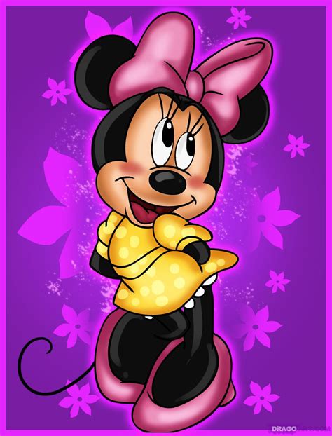 How To Draw Minnie Mouse Step By Step Disney Characters Cartoons