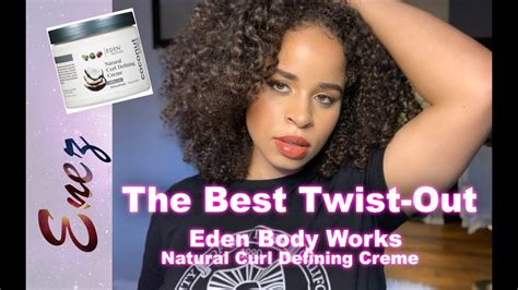 How To Do A Twist Out Ft Eden Body Works Natural Curl Creme Youtube