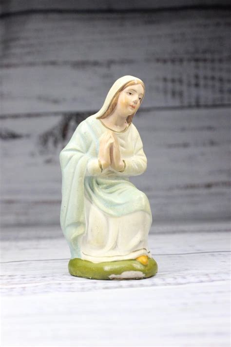 Vintage Praying Virgin Mary Statuette Figurine Germany EstateSales Org