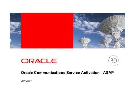 Oracle Communications Service Activation Asap