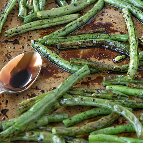 Oven Roasted Balsamic Green Beans Recipe Green Beans Healthy