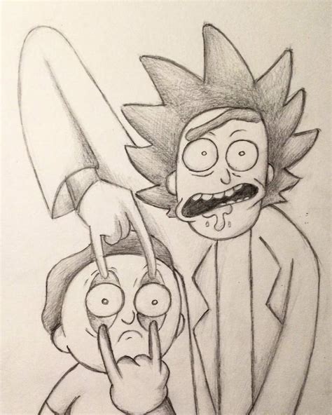 Rick And Morty Drawings Cartoon Amino
