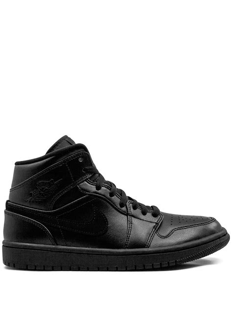 Jordan Air Jordan 1 Triple Black Sneakers Farfetch