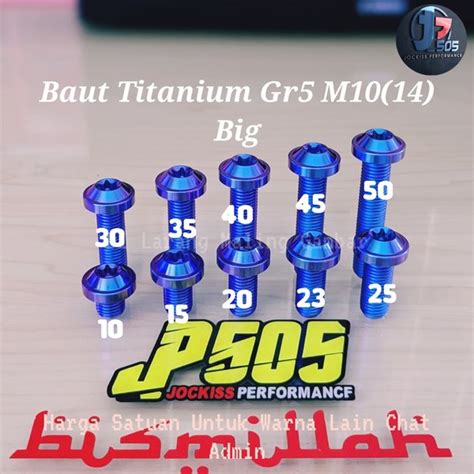 Jual Titanium Baut M X Mm Big Di Lapak Jockiss Performance