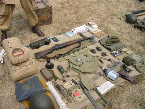 Wwii Re Enactors Gear Ready For Inspection Us Army Uniforms British