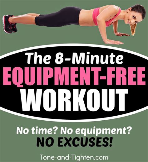 Equipment Free Exercises At One Minute Per Exercise Makes For An