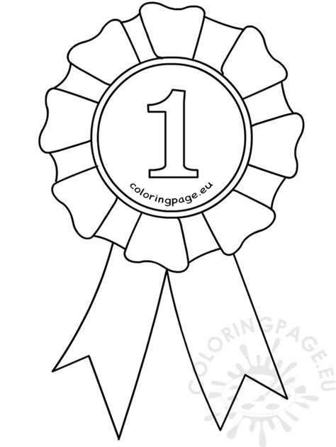 First Place Ribbon Coloring Pages Coloring Pages
