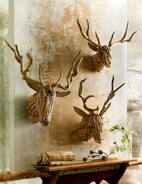 Driftwood Reindeer. | Driftwood art, Driftwood decor, Driftwood diy