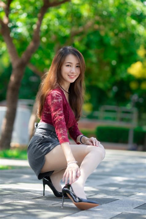 asian pose smile legs shorts blouse sitting hd phone wallpaper rare gallery