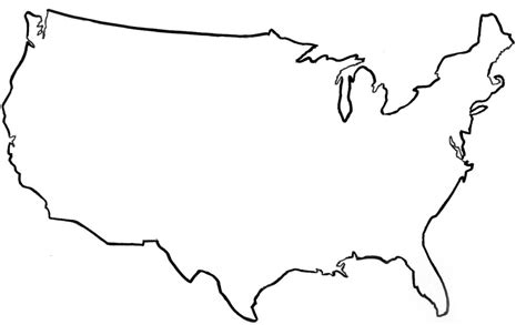 Map Of Usa Outline Clip Art Library