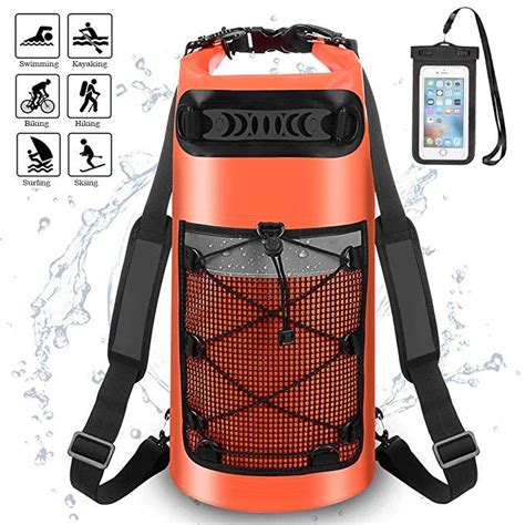 Aleenun Waterproof Dry Bag Roll Top Dry Backpack Floating Sack 10l20l30l With Water