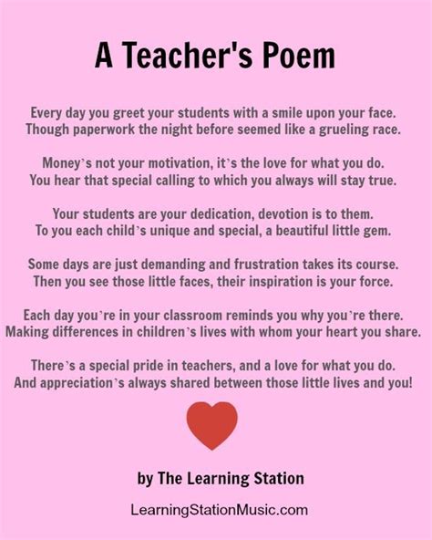 Teacher Appreciation Poems And Quotes Quotesgram