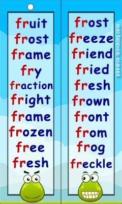 fr words | Phonics lessons, Phonics practice, Phonics words