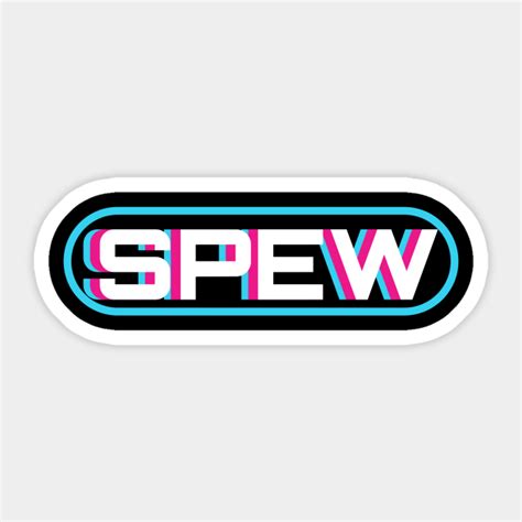 Spew Logo Podcast Sticker Teepublic