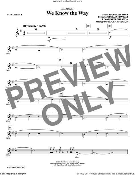 Miranda We Know The Way From Moana Complete Set Of Parts Sheet Music For Orchestra Band