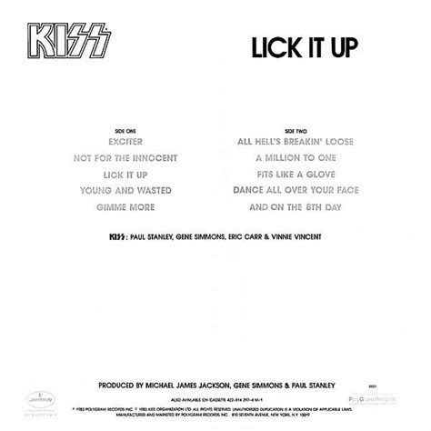 Metalword Kiss Lick It Up 1983