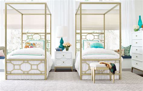 Popular bedroom gold furniture of good quality and at affordable prices you can buy on aliexpress. Uptown White and Gold Youth Metal Canopy Bedroom Set from ...