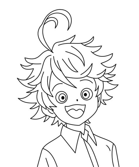 Promised Neverland Emma Coloring Page Download Print Or Color Online