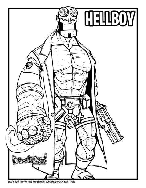 How To Draw Hellboy Comic Version Drawing Tutorial Draw It Too