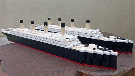 Lego Rms Olympic Background And Rms Titanic Foreground Flickr