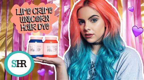 The formula goes on like. Mermaid Hair with NEW Lime Crime Unicorn Hair Dye - YouTube