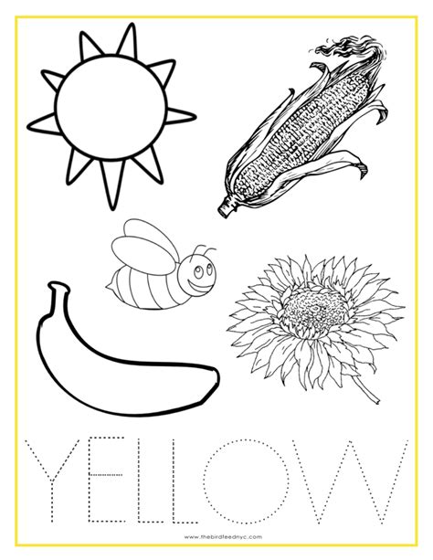 There are two sizes, one per page and two per page. Coloring Pages: Free Things Yellow Coloring Pages ...