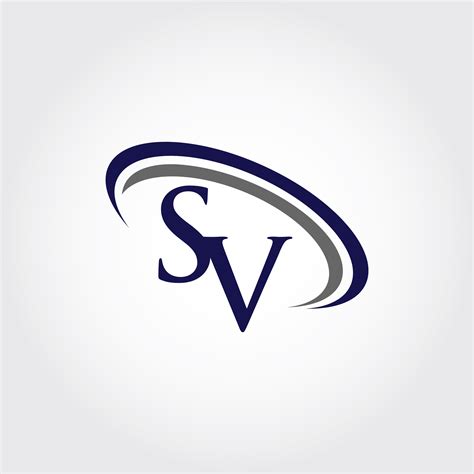 Monogram Sv Logo Design By Vectorseller Thehungryjpeg