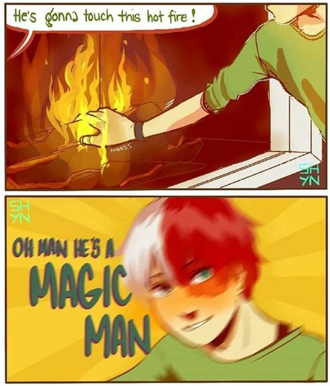 Two Comics With The Same Person In Front Of A Fire And One Has Red Hair
