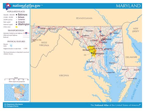Maryland Usa Map States