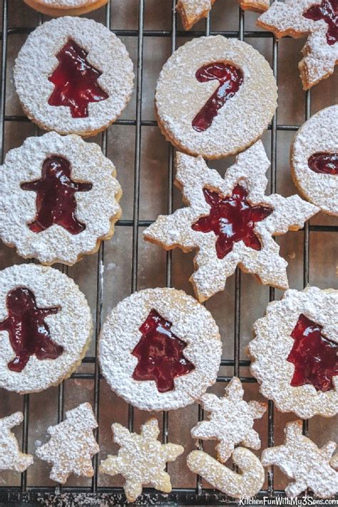 Christmas Linzer Cookies Kitchen Fun With My 3 Sons