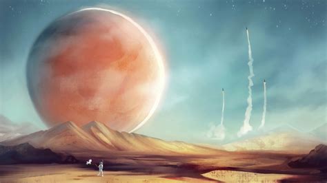 Astronaut On Mars 4k Wallpaperhd Artist Wallpapers4k Wallpapers