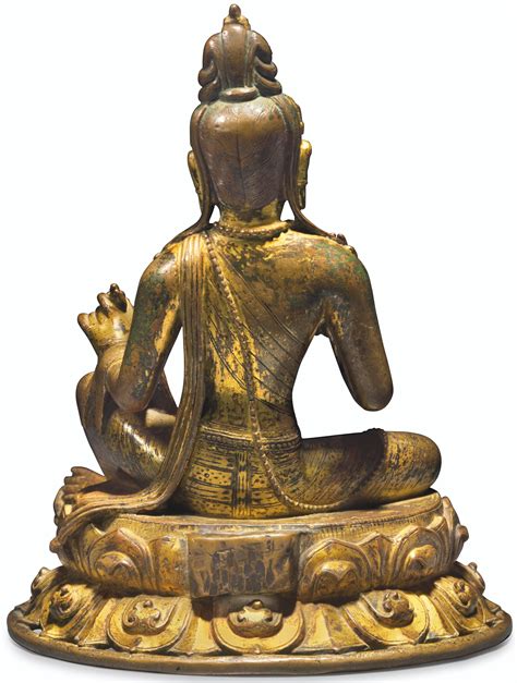 Global Nepali Museum A Large Gilt Bronze Figure Of A Seated Maitreya