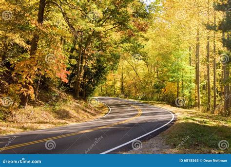 Highway Through Forest Stock Image Image Of Recedes Hills 6818563