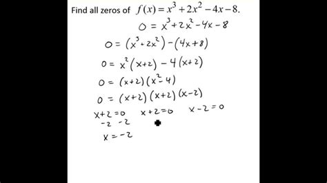 How To Find The Zeros Of A Polynomial Function Degree 3