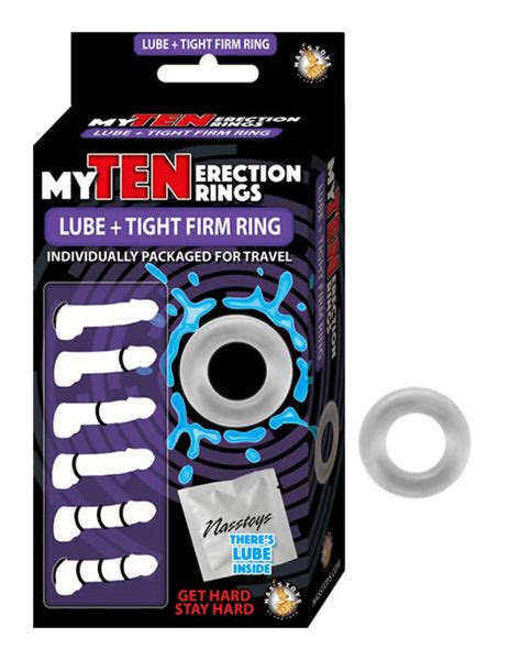 My Ten Erection Tight Firm Rings With Lube Clear Sex Toys At Hustler Hollywood