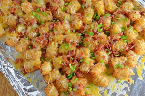 Cheesy Loaded Tater Tots An Easy Appetizer Recipe