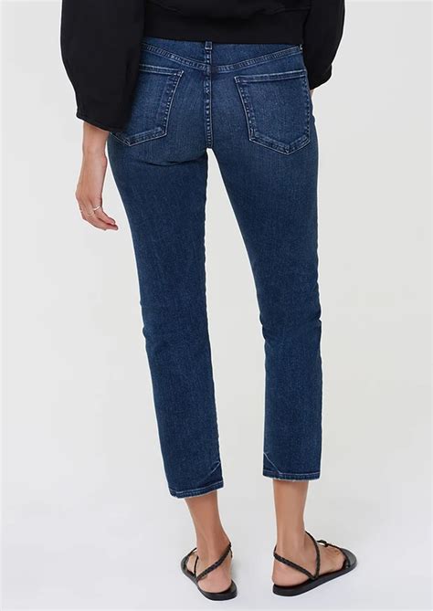 Citizens Of Humanity Elsa Mid Rise Slim Fit Crop Jeans Night Tide